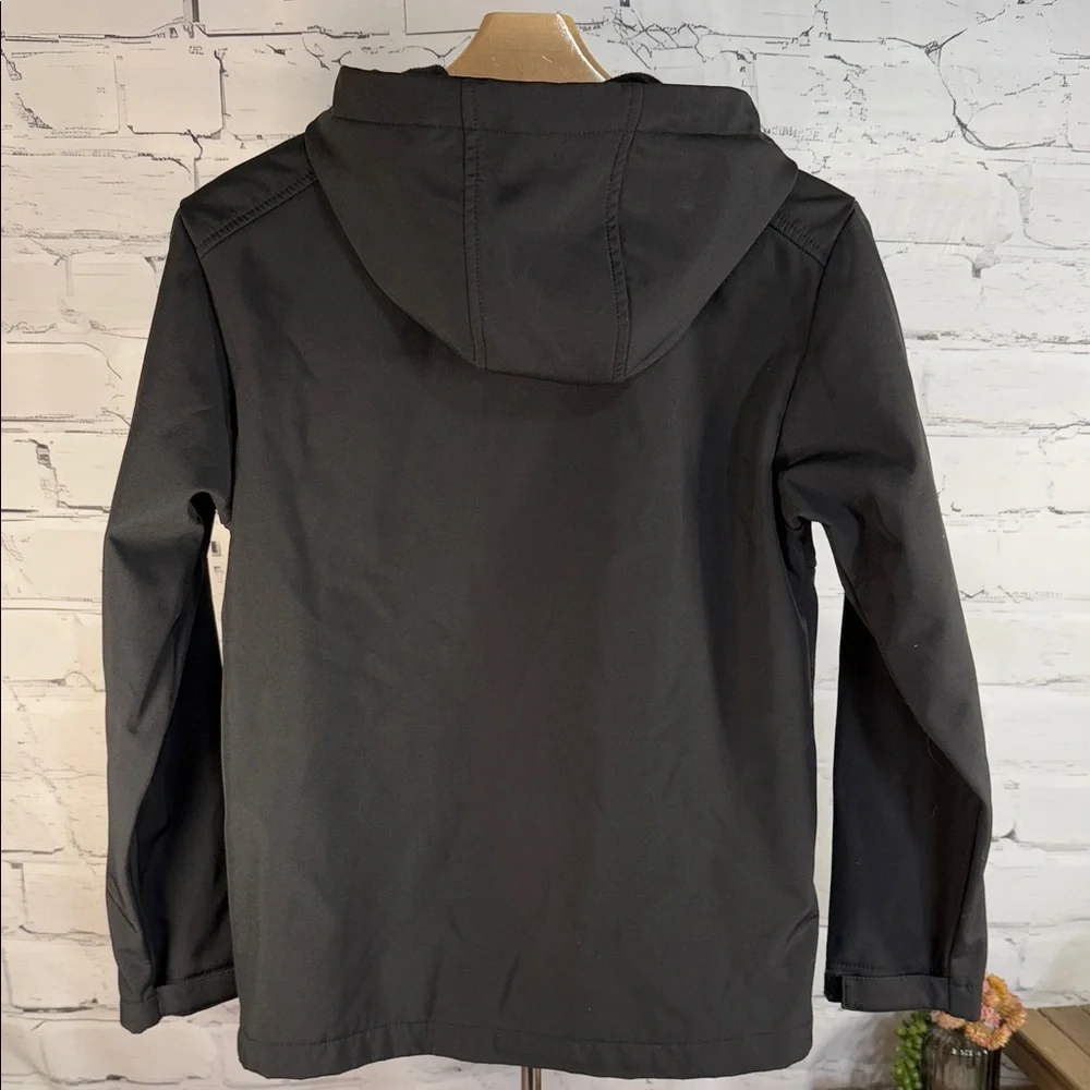 Forge Workwear‎ Kids Black RipStop Hooded Windbreaker Work Coat